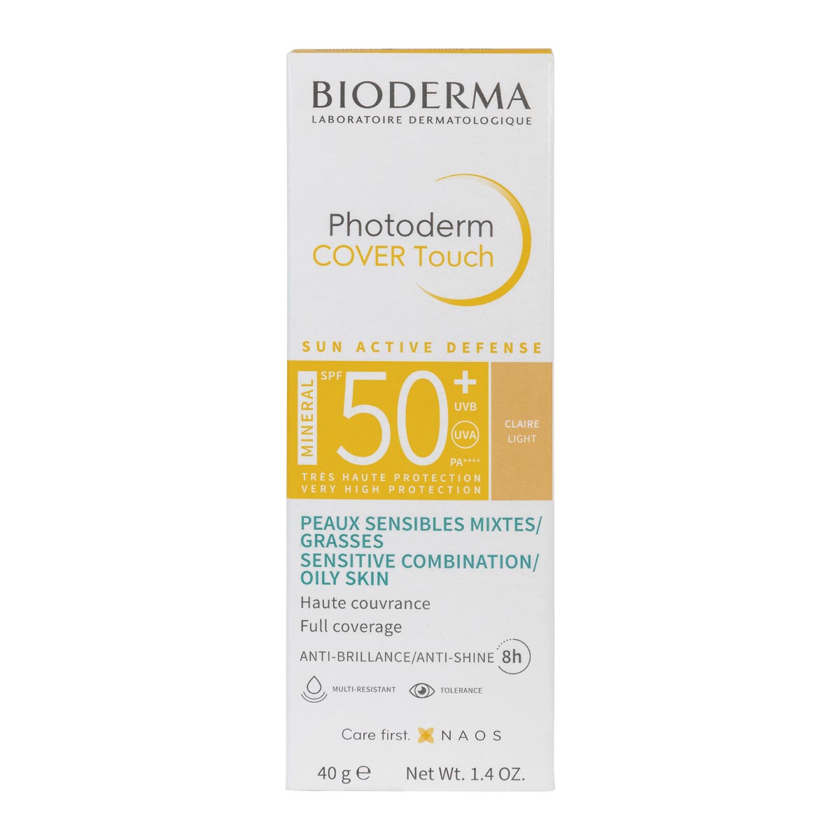 Bioderma – Photoderm Cover Touch MINERAL FPS 50+ Claro - 40 ml.