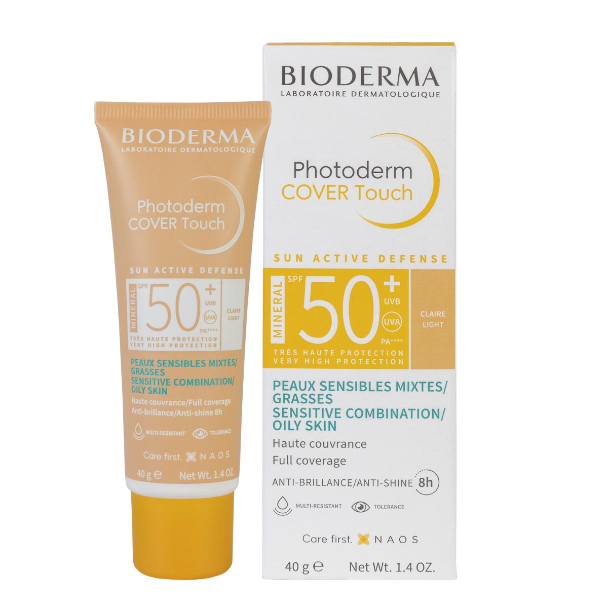 Bioderma – Photoderm Cover Touch MINERAL FPS 50+ Claro - 40 ml.