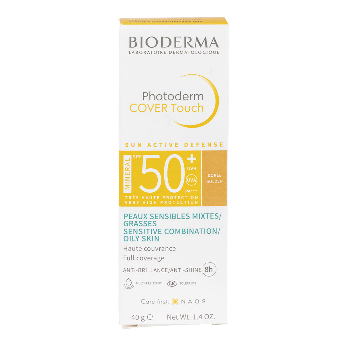 Bioderma –  Photoderm Cover Touch MINERAL FPS 50+ Dorado - 40 ml.