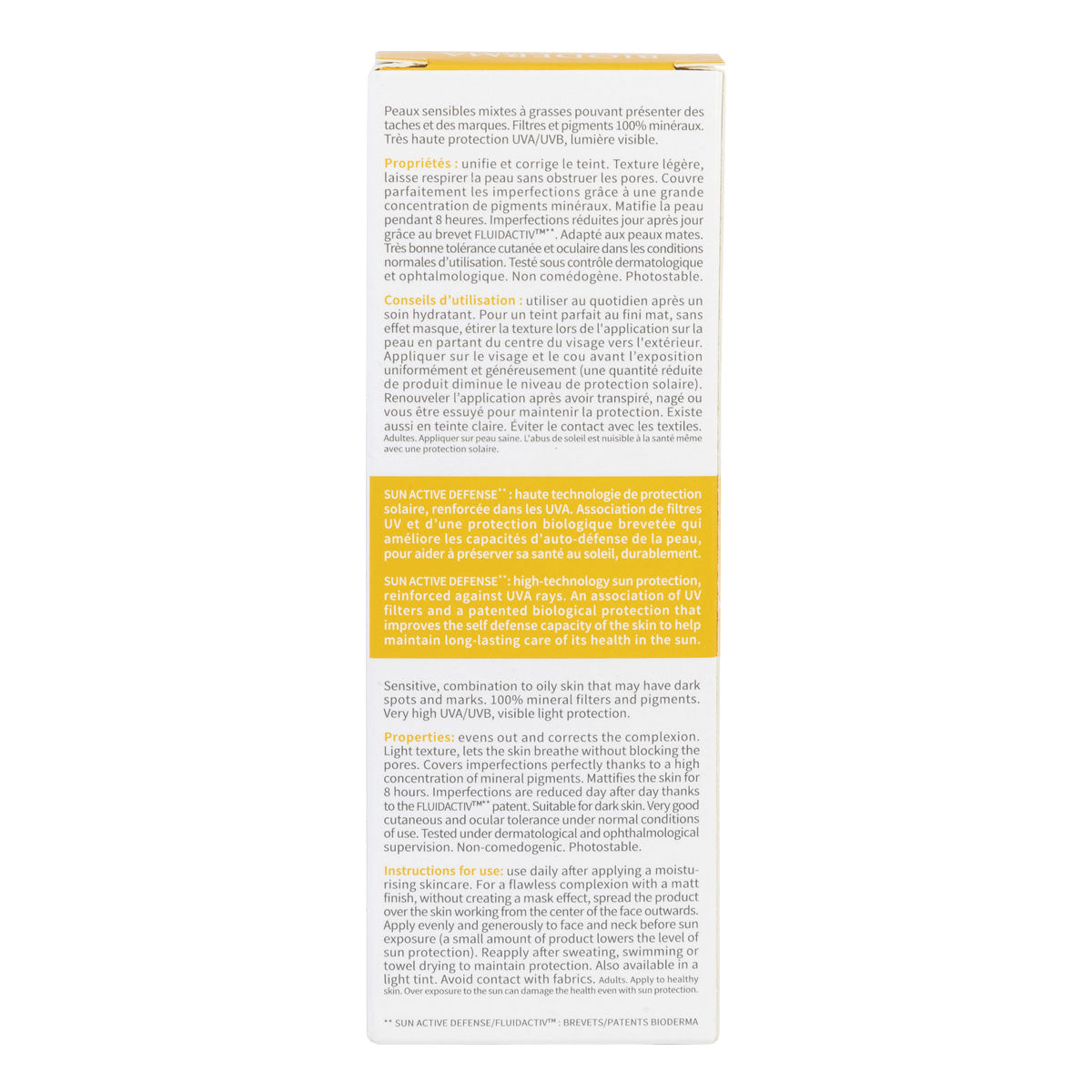 Bioderma –  Photoderm Cover Touch Mineral FPS 50+ Dorado - 40 ml.