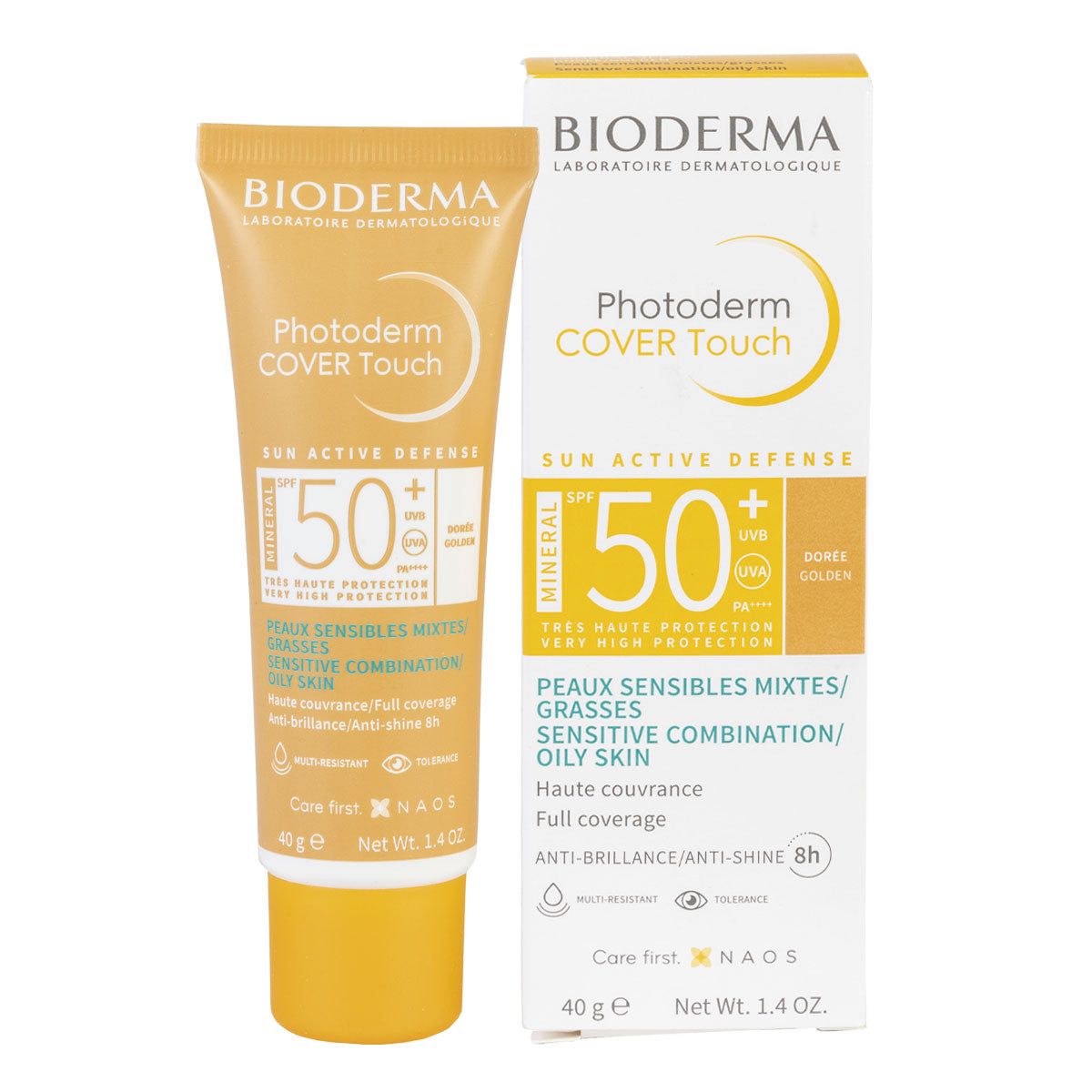Bioderma –  Photoderm Cover Touch MINERAL FPS 50+ Dorado - 40 ml.