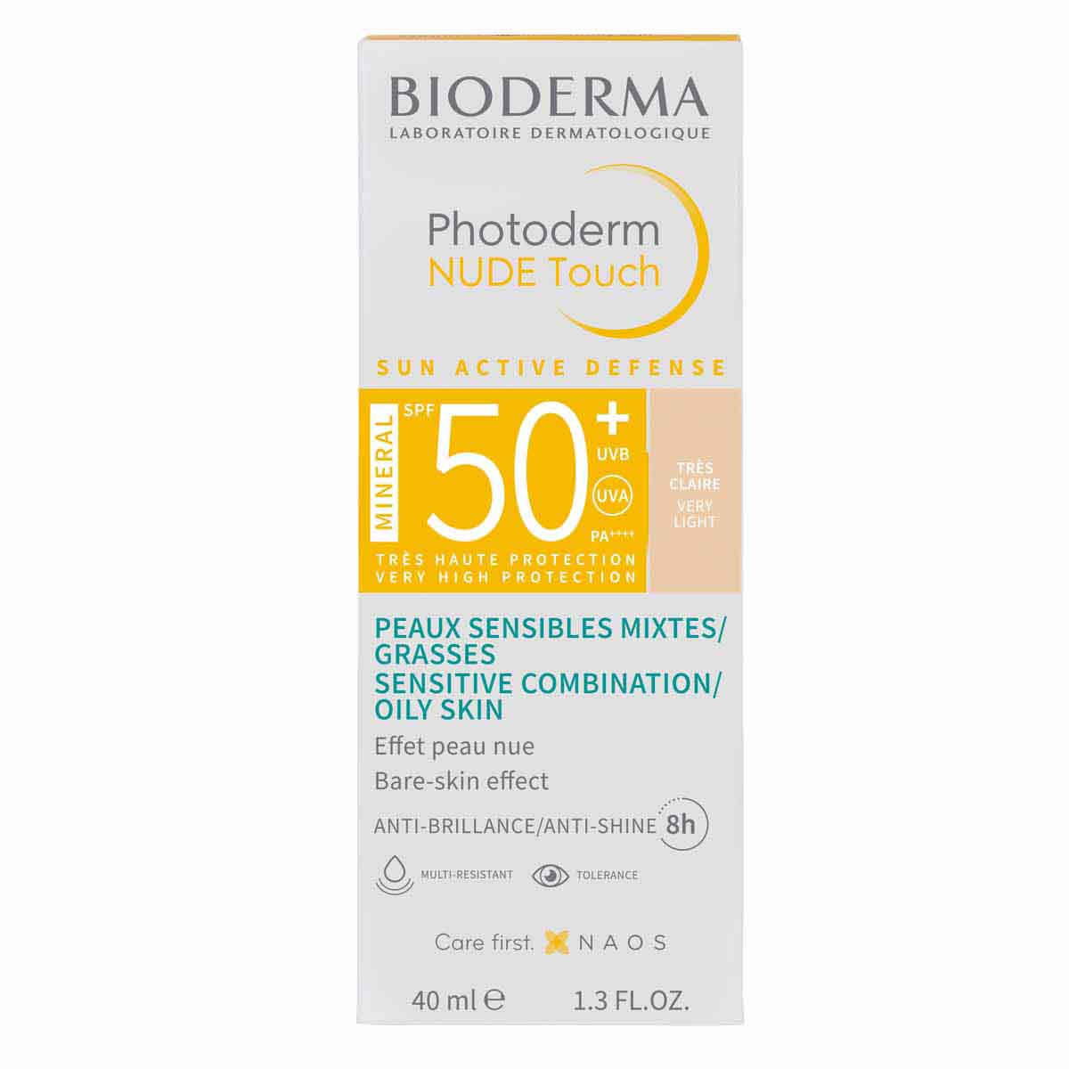 Bioderma – Photoderm Nude Touch FPS 50+ Tono Muy Claro - 40 ml.