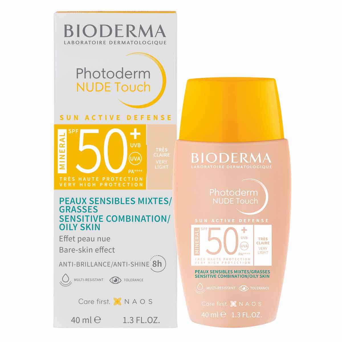 Bioderma – Photoderm Nude Touch FPS 50+ Tono Muy Claro - 40 ml.