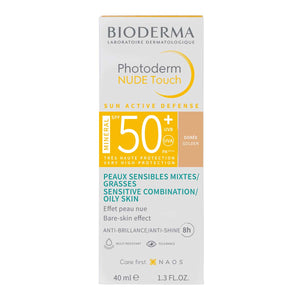 Bioderma – Photoderm Nude Touch FPS 50+ Tono Dorado - 40 ml.