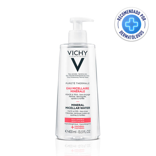 Vichy - Purethe Thermale, Agua Micelar Para Pieles Sensibles - 200 ml.