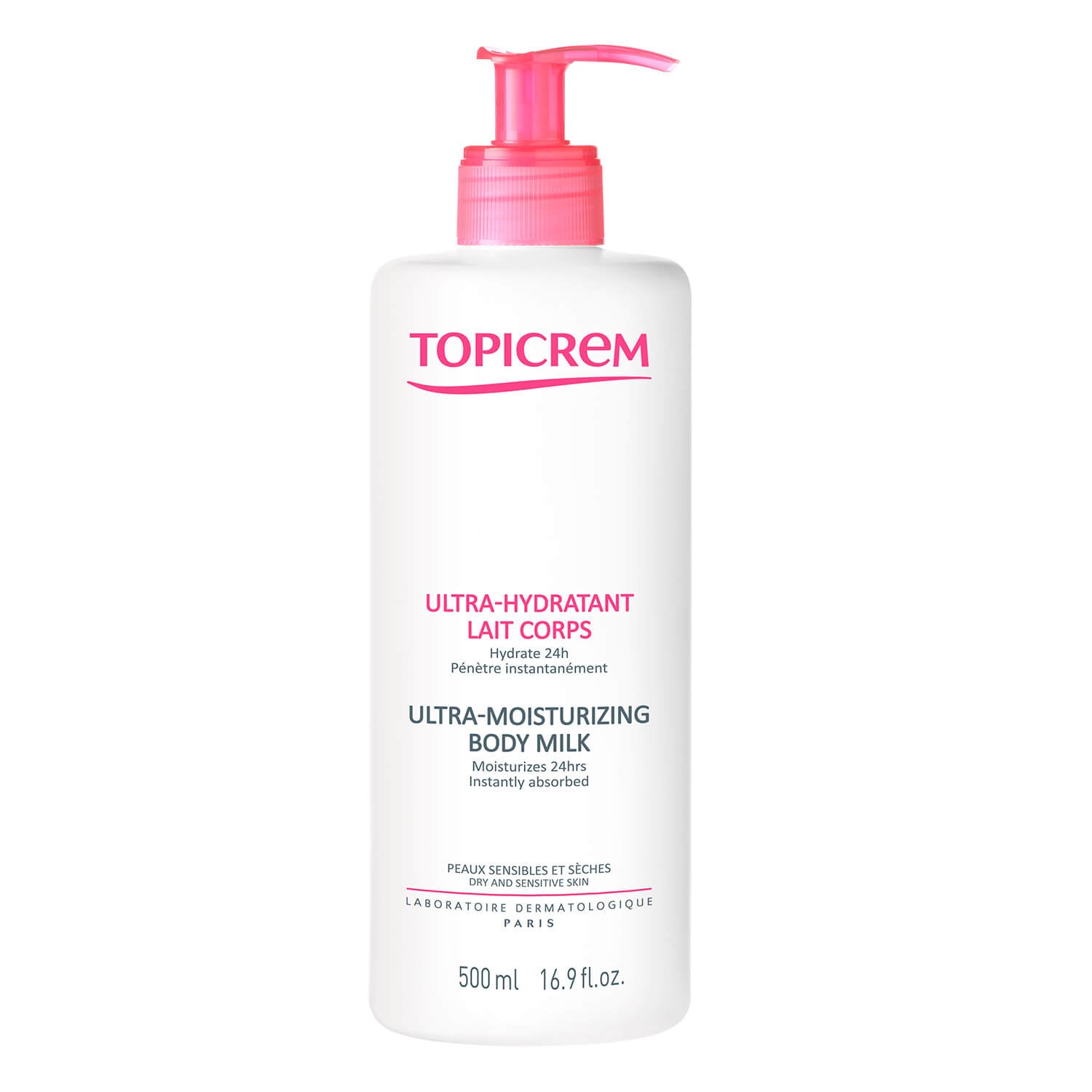 Topicrem - Crema para la Piel Sensible Leche Corporal ultra-hidratante - 500 ml.