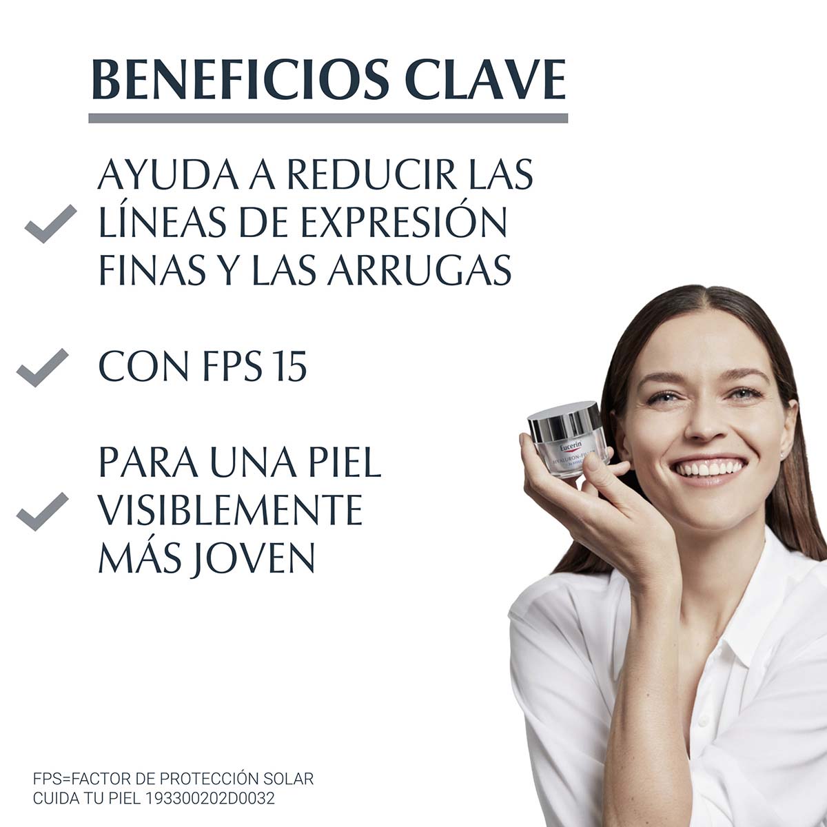 Eucerin - Hyaluron-Filler 3X Effect Crema facial antiarrugas de Día FPS 15 -50 ml.