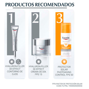 Eucerin - Crema Contorno De Ojos Antiarrugas Hyaluron-Filler 3X Effect – 15 ml.