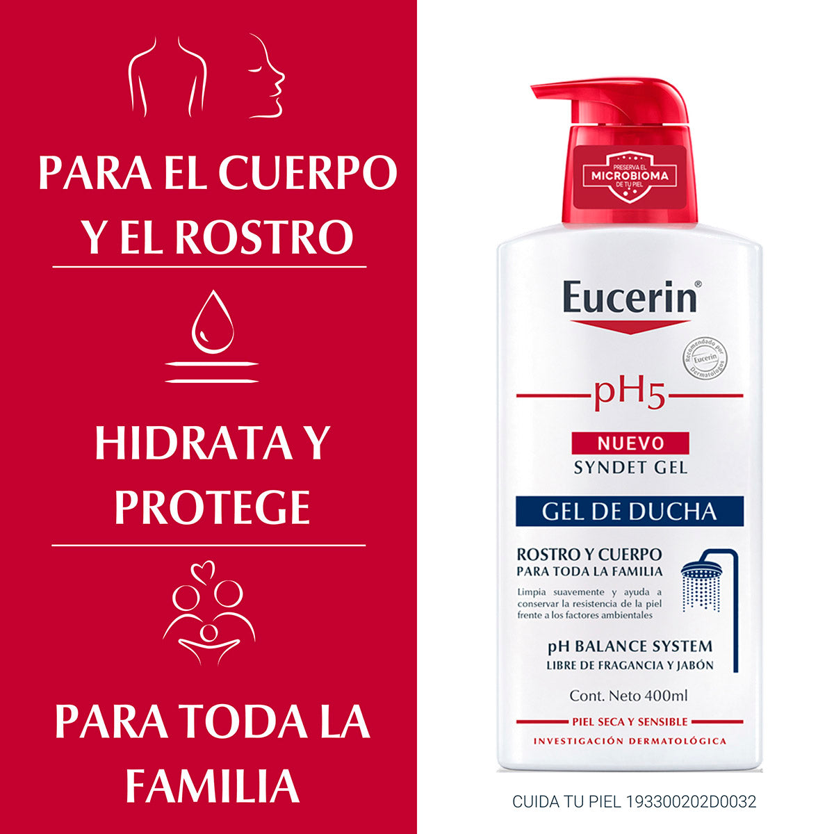 Eucerin - pH5 Syndet Gel Piel Sensible – 400 ml.