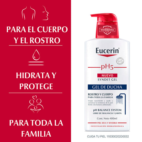 Eucerin - pH5 Syndet Gel Piel Sensible – 400 ml.