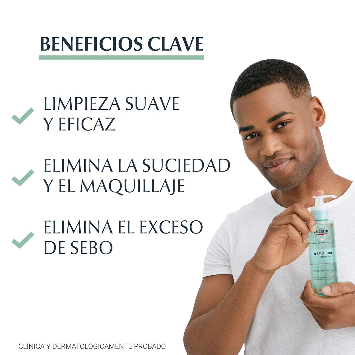 Eucerin - Gel Limpiador Facial Dermopure Piel Grasa y/o con Tendencia Acneica - 400 ml.