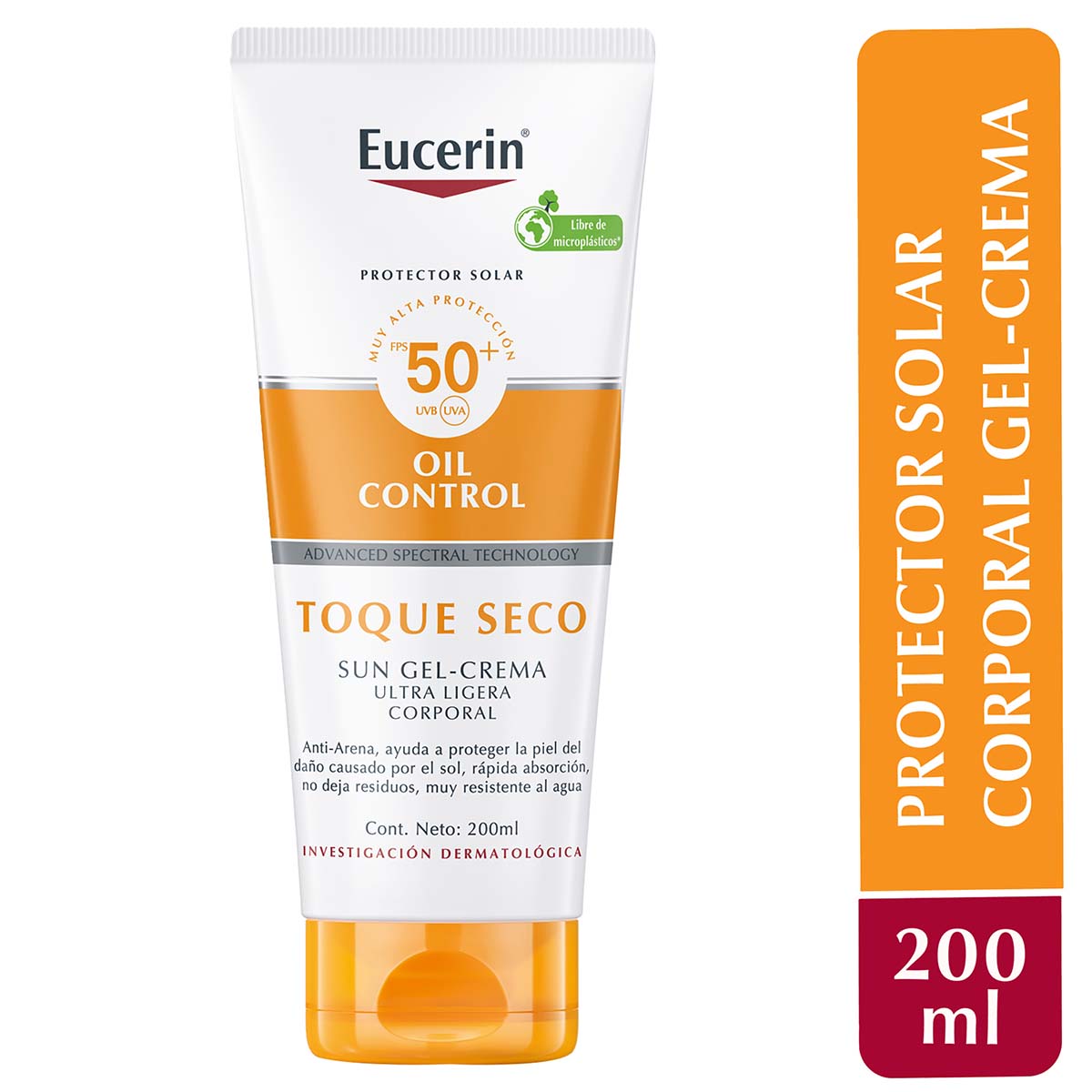 Eucerin - Protector Solar Corporal Gel Cremal Oil Control FPS50+ - 200 ml.