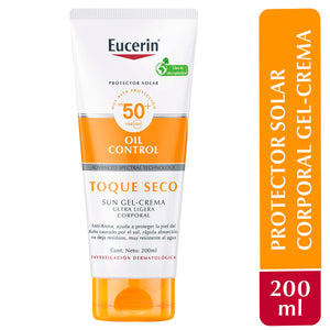 Eucerin - Protector Solar Corporal Gel Cremal Oil Control FPS50+ - 200 ml.