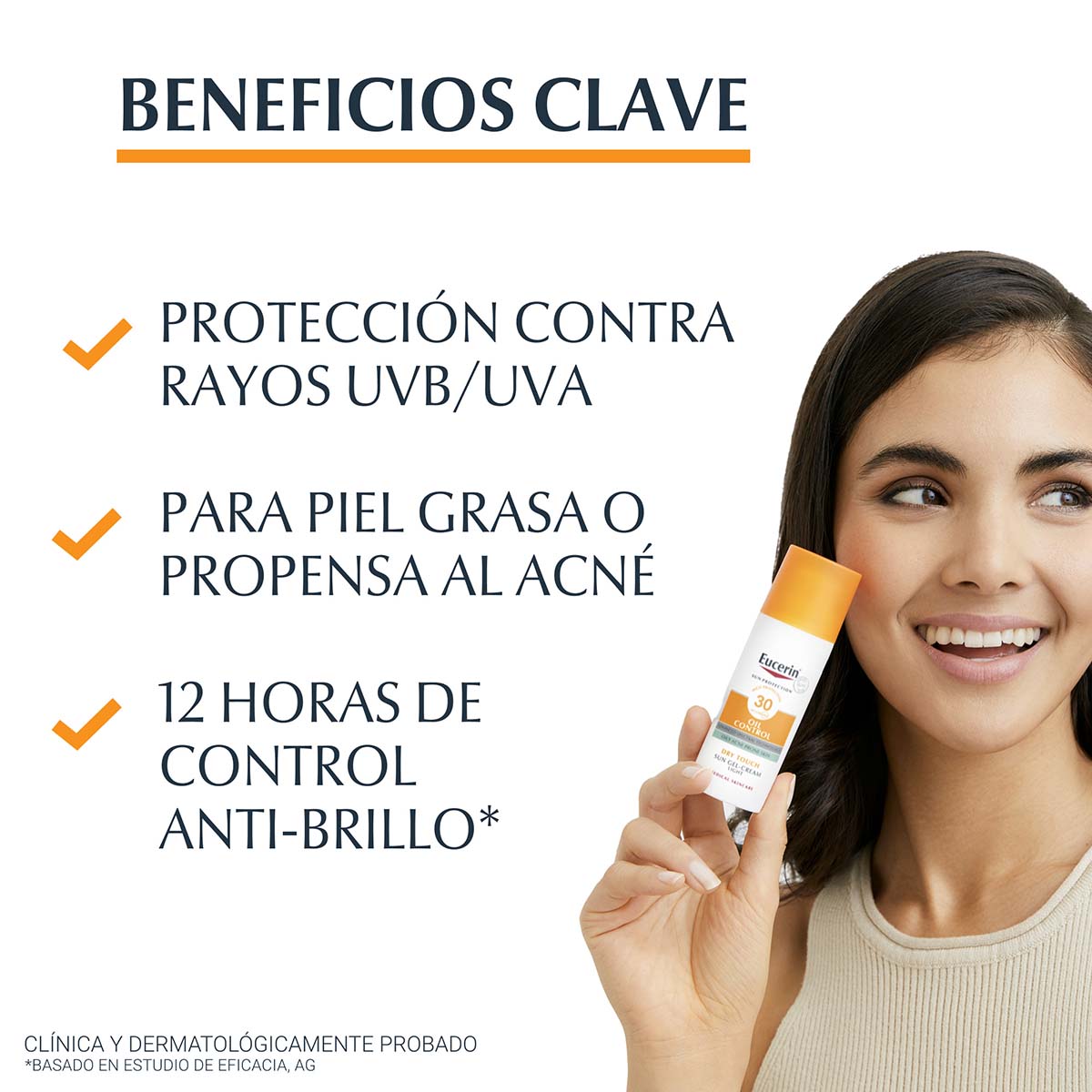 Eucerin - Oil Control Toque Seco Sin Color FPS50+ - 50 ml.