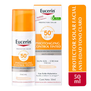 Eucerin - Protector Solar Facial Photoaging Control Tinted Tono Claro FPS50+ - 50ml.