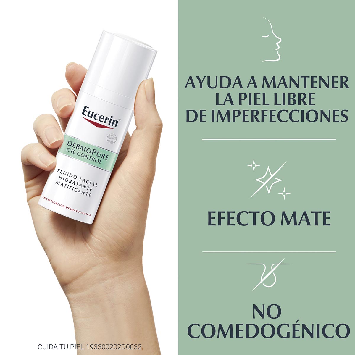 Eucerin - Fluido Facial Matificante Dermopure Piel Grasa y/o con Tendencia Acneica – 50 ml.