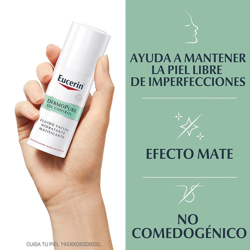 Eucerin - Fluido Facial Matificante Dermopure Piel Grasa y/o con Tendencia Acneica – 50 ml.