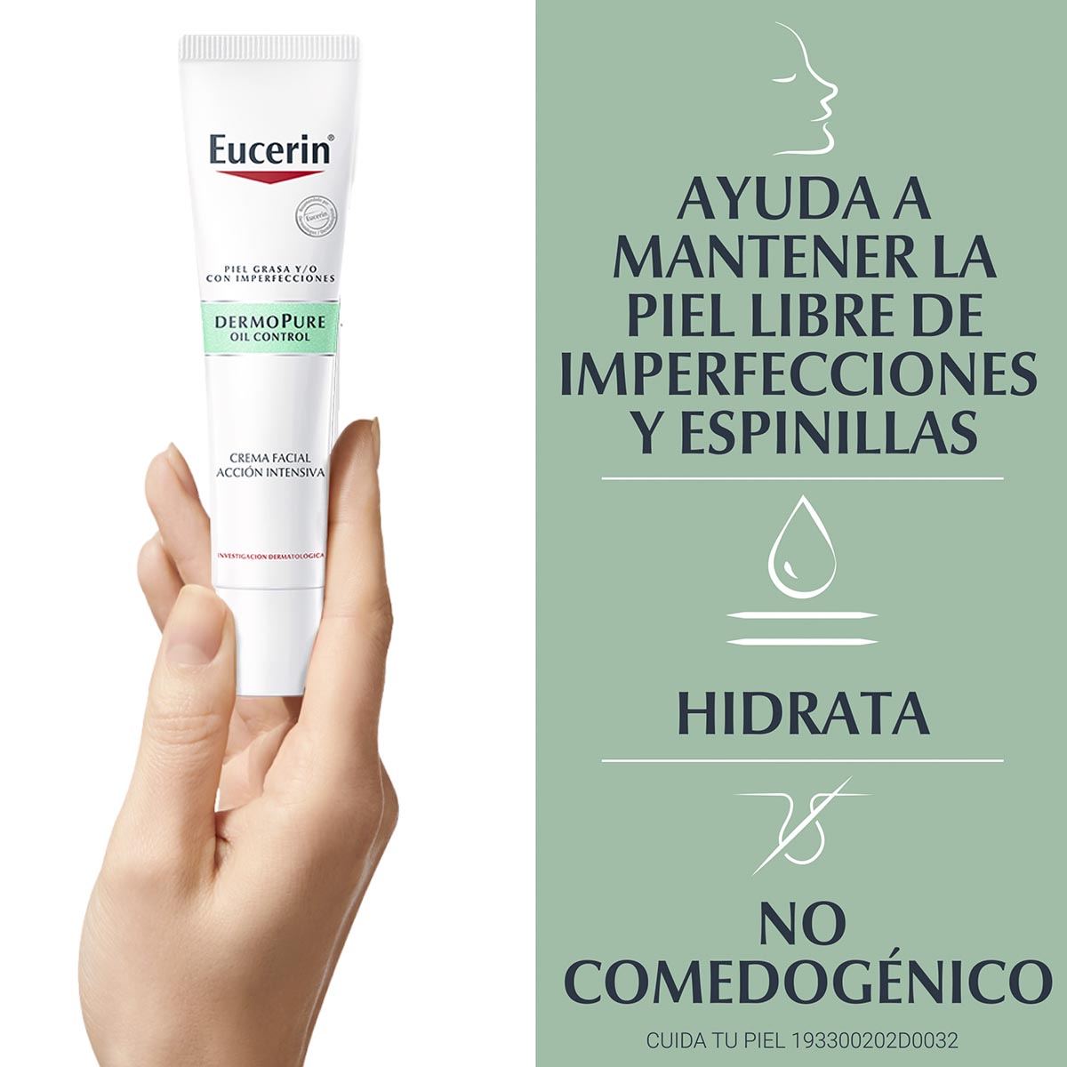 Eucerin - Crema Facial Acción Intensiva Noche Dermopure Piel Grasa y/o con Tendencia Acneica – 40 ml.