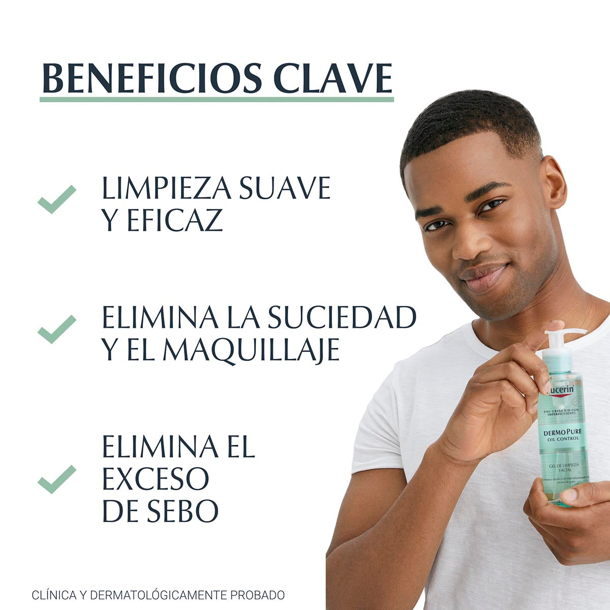 Eucerin - Gel Limpiador Facial Dermopure Piel Grasa y/o con Tendencia Acneica - 200 ml.