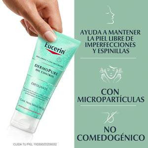 Eucerin - Exfoliante Facial Dermopure Piel Grasa y/o con Tendencia Acneica – 100 ml.