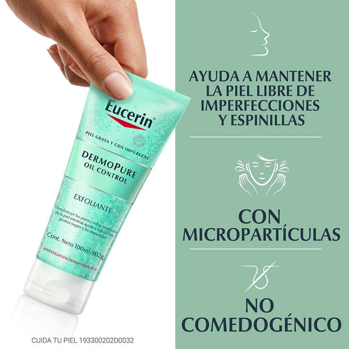 Eucerin - Exfoliante Facial Dermopure Piel Grasa y/o con Tendencia Acneica – 100 ml.