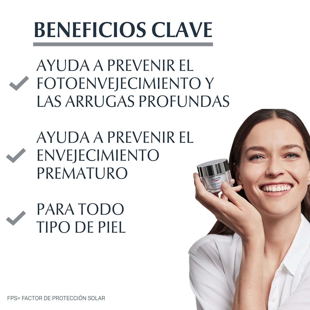 Eucerin - Hyaluron-Filler 3X Effect Crema Facial antiarrugas Día FPS 30 – 50 ml.