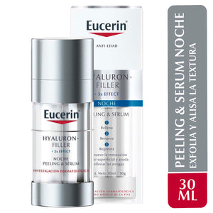 Eucerin - Hyaluron Filler Serum & Peeling Facial Antiarrugas Noche - 30 ml.