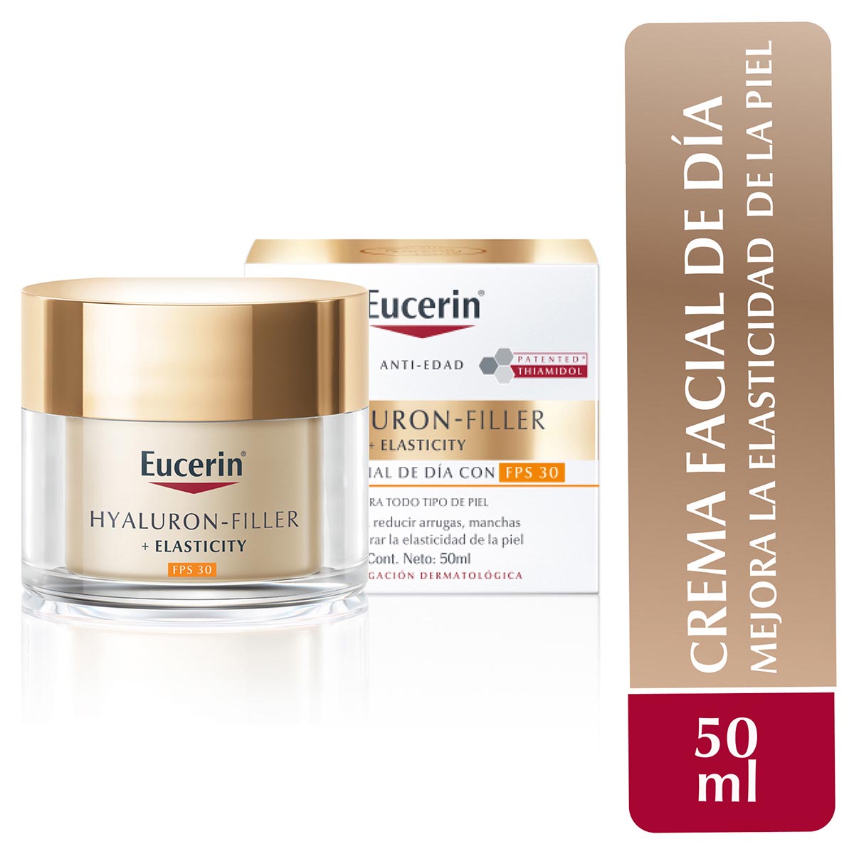 Eucerin - Crema Facial Antiarrugas Elasticity+Filler Día FPS30 – 50 ml.