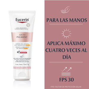 Eucerin - Anti-Pigment Crema de Manos Anti-hiperpigmentación FPS 30 – 75 ml.