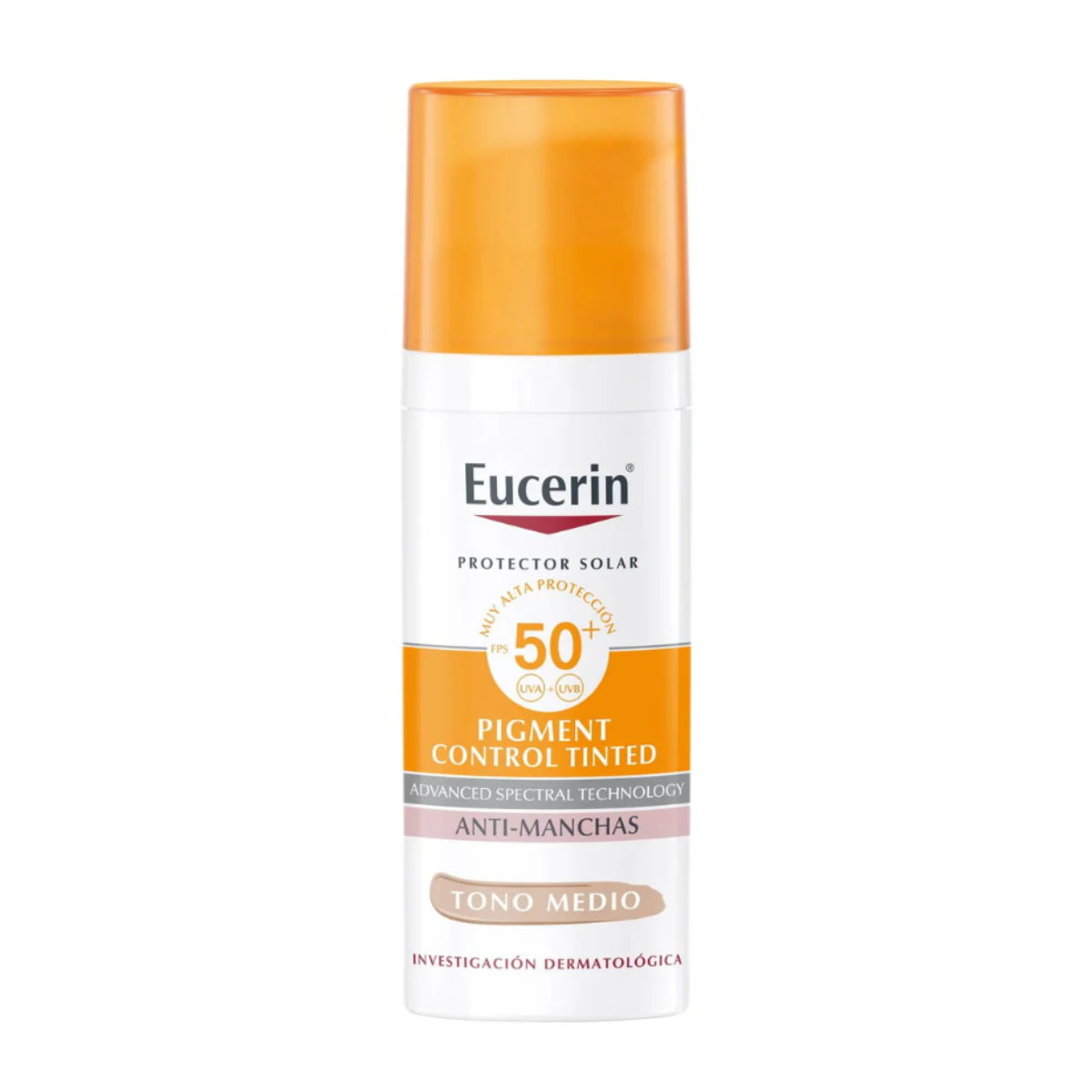 Eucerin - Protector Solar Facial Pigment Control FPS 50+ Tono Medio - 50 ml.