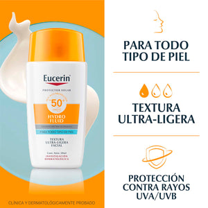 Eucerin - Sun Face Hydro-Fluid Protector Solar Facial Ultra-Ligero SPF 50+ - 50ml.