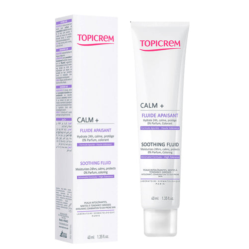Topicrem - Calm+ Fluido Calmante - 40 ml - Crema Facial.