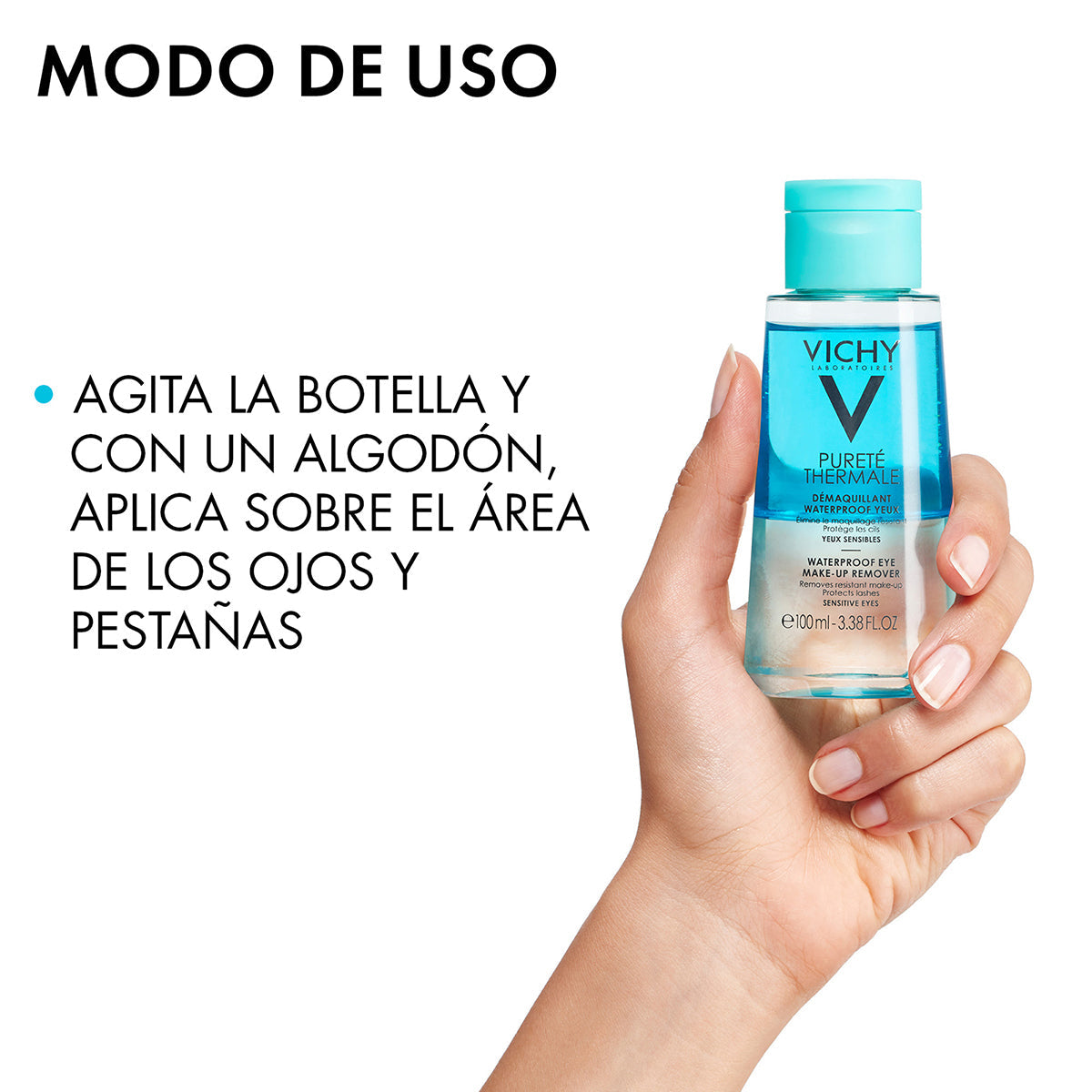 Vichy - Pureté Thermale, Desmaquillante Bifasico, Piel Sensible - 100 ml.