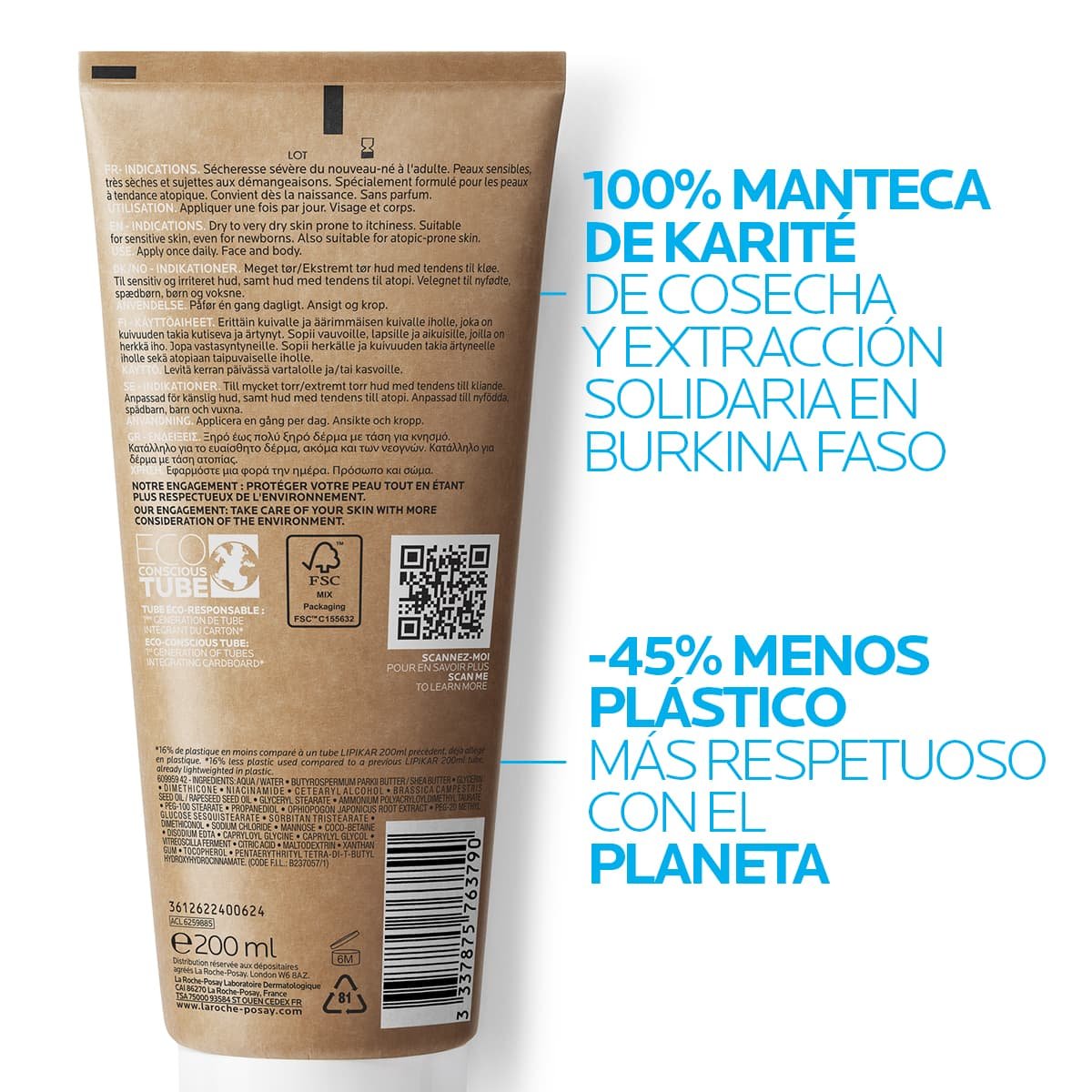 La Roche Posay - Lipikar Baume AP+M Crema – 200 ml.