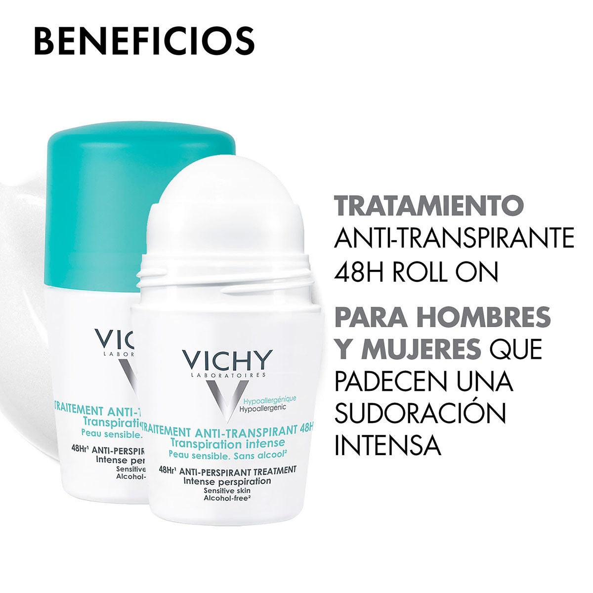 Vichy - Deos Roll On Regulador 48 h Antitranspirante - 50 ml.