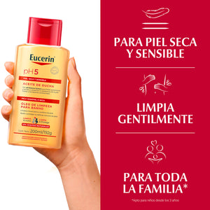 Eucerin - pH5 Aceite De Ducha Piel Seca y Sensible – 200 ml.