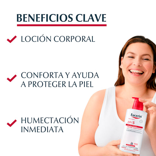 Eucerin - pH5 Loción Corporal Hidratante Piel Seca y Sensible - 400 ml.