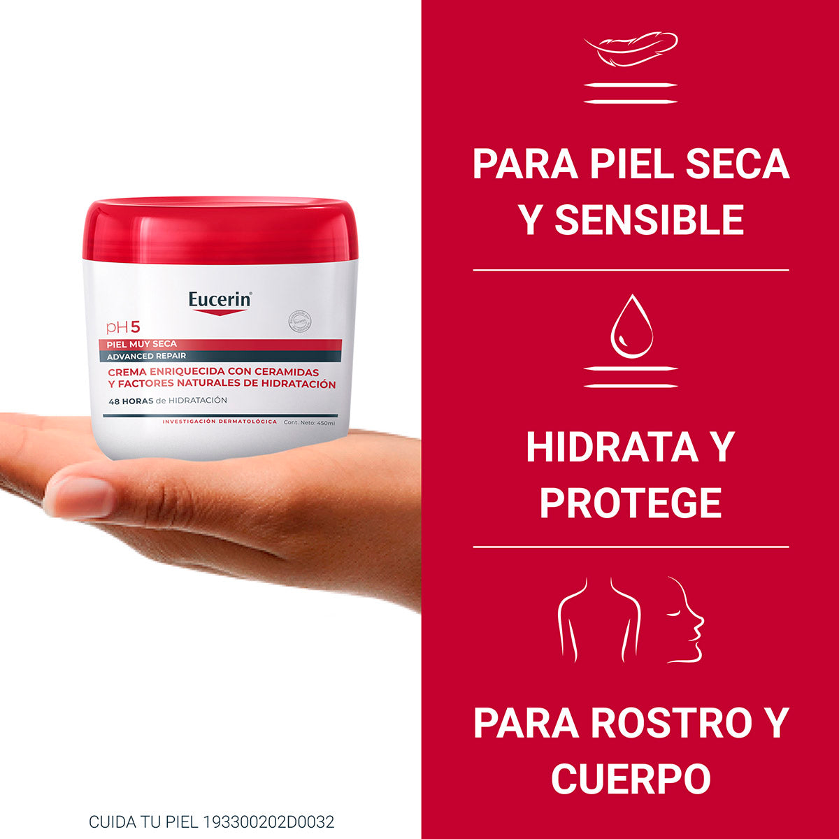 Eucerin - pH5 Advanced Repair Crema Corporal – 450 ml.