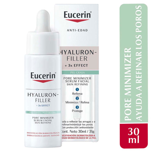 Eucerin - Hyaluron Filler Pore Minimizer Skin Refiner Serum Facial Antiarrugas – 30 ml.