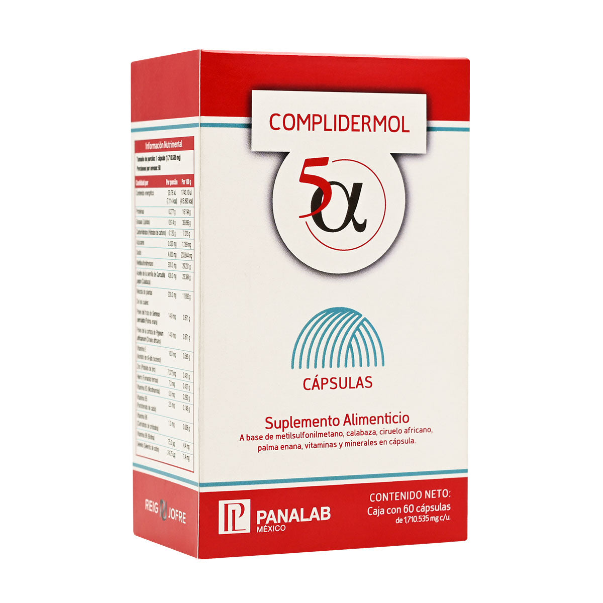Panalab - Complidermol 5 Alfa Plus – 60 Cápsulas.