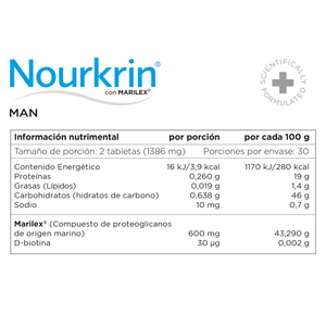 Nourkrin Man - Caja con 60 Tabletas.