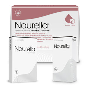 Nourella Kit Tabletas + Crema facial - 1 caja c/30 Tabletas + 1 tubo con 30 ml.