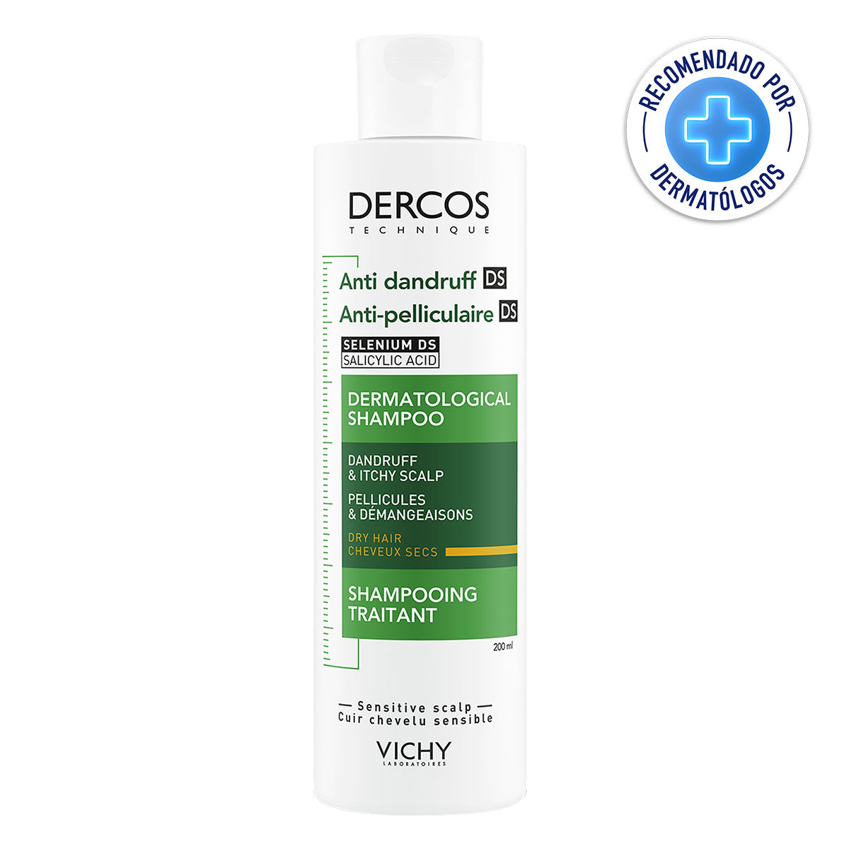 Shsampoo Vichy - Dercos Shampoo Anti Caspa Seca - 200 ml. – Sanapiel Farmacia ...