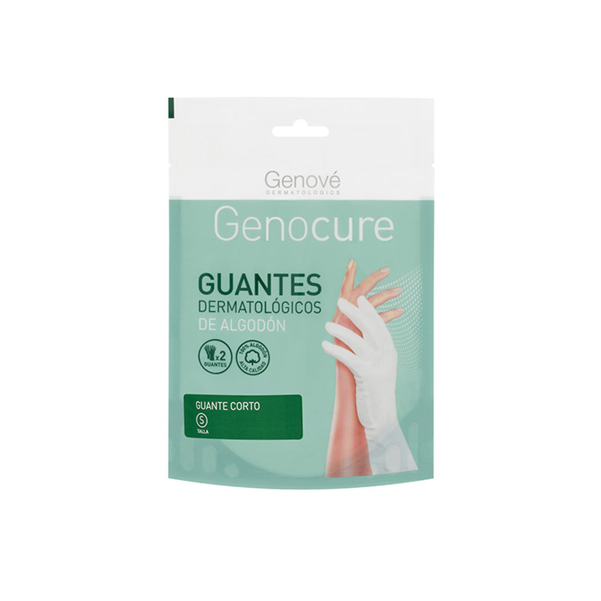 Genové - Genocure Guante Corto Dermatológico algodón Puro – Chico.