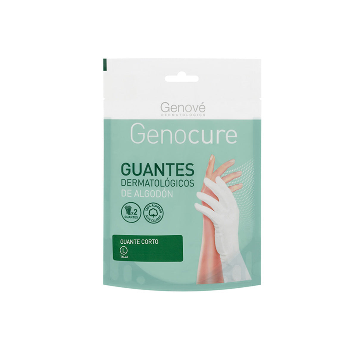 Genové - Genocure Guante Corto Dermatológico Algodón Puro – Grandes.