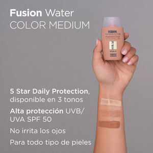 Isdin – Fotoprotector Fusion Water Color Medio SPF 50 - 50 ml.