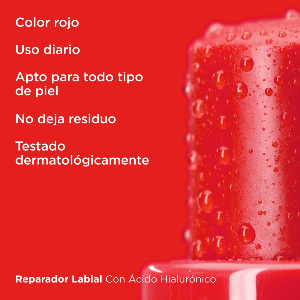 Isdin – Reparador Labial Rojo con Ácido Hialurónico – 4 g.