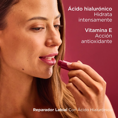 Isdin – Reparador Labial Granate con Ácido Hialurónico – 4 g.