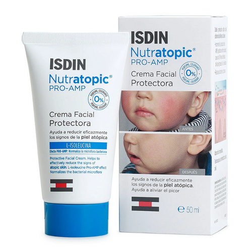 Isdin - Nutratopic Pro-amp Crema facial para piel atópica infantil – 50 ml.