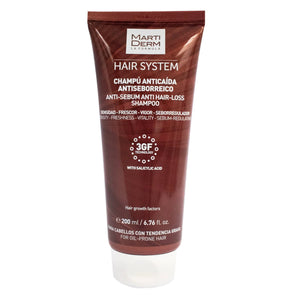 Martiderm - Hair System Shampoo Anticaída Antiseborreico - 200 ml.